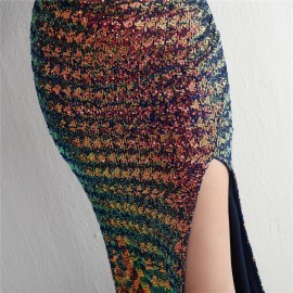 Craft Sequined Toast Clothing Long One Shoulder Appreciation Dinner Slim Fit Fishtail Wedding Socialite