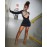 Black Long Sleeve Criss Cross Hollow Out Cutout out Sequin Women Dress Sexy Bandage Women Clothing