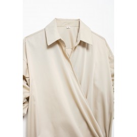 Summer Series Bowknot Decoration Poplin Shirt