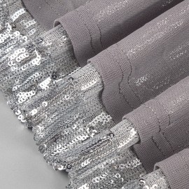 Silver Paillette Dress High Grade Light Luxury Evening Dress Bride Toast Dress Sexy Backless Dress Women