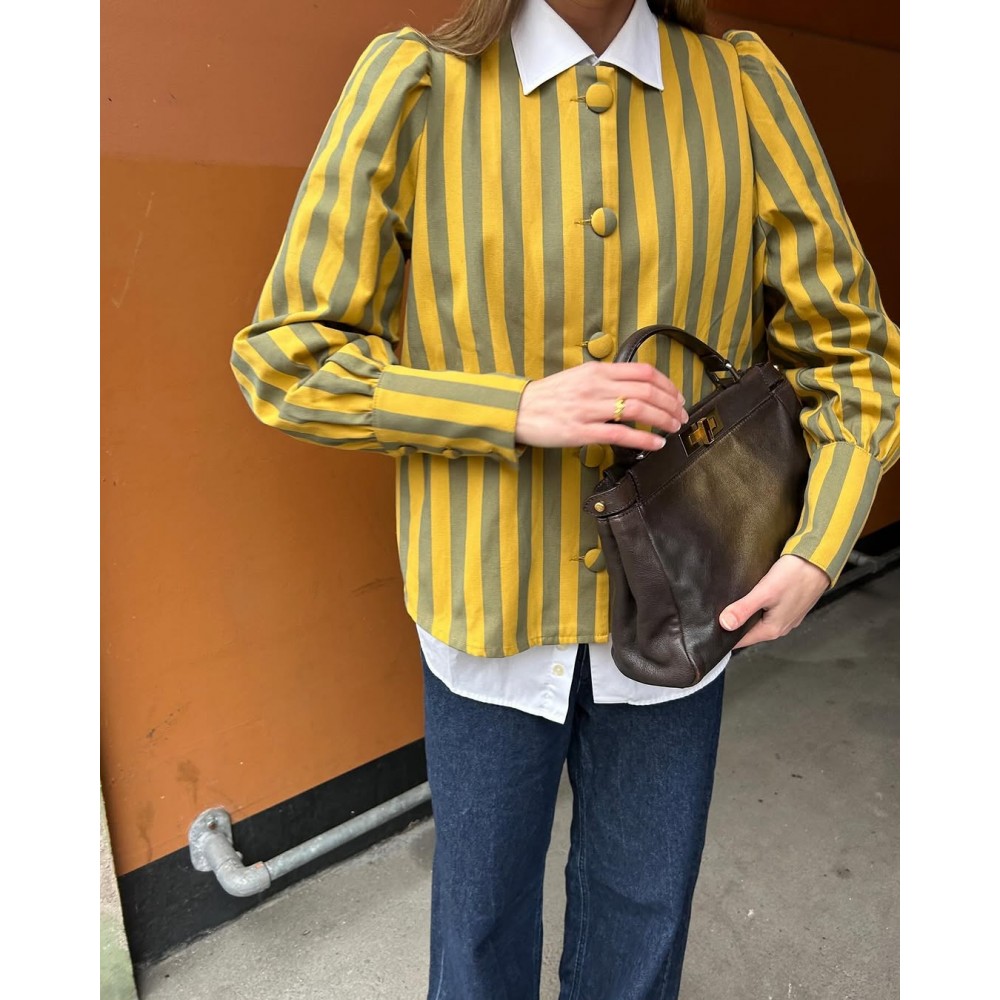 Women Clothing Spring Striped Casual Shirt Top