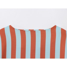 Women Clothing Spring Striped Casual Shirt Top