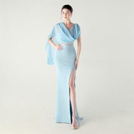 Tulle Shawl Three Dimensional Bead Tube Embroidery Craft One Shoulder Slim Slimming Social Celebration