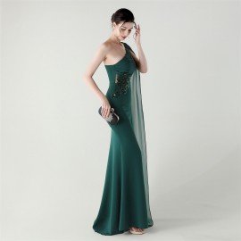 Tulle Shawl Three Dimensional Bead Tube Embroidery Craft One Shoulder Slim Slimming Social Celebration