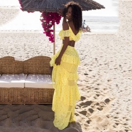 Dress Sequined Thailand Sanya Seaside Holiday Travel Beach Maxi Dress