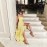 French Tight Waist Yellow Tube Top Dress Holiday Backless Summer Ruffles Women Clothing Tight Waist