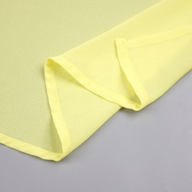 French Tight Waist Yellow Tube Top Dress Holiday Backless Summer Ruffles Women Clothing Tight Waist