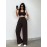 Loose High Waist Black Draping Spring Autumn Work Pant Business Straight Leg Casual High Grade Ladies Work Pant