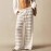 Street All Match Solid Color Lace Jacquard Hollow Out Cutout out Stitching Lace up Straight Trousers