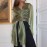 Long Sleeve Mesh High Grade Green Sheer Long Sleeve Waist Controlled Lace up Cardigan Shirt Women Sexy Shirt Top