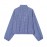 Women Clothing Elegant Bubble Long Sleeve Turtleneck Single Breasted Drawstring Plaid Shirt