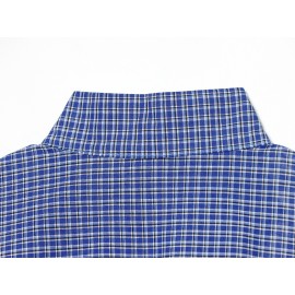 Women Clothing Elegant Bubble Long Sleeve Turtleneck Single Breasted Drawstring Plaid Shirt