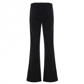 Street Rhinestone Floral Starry Sky Printed Trousers Women Casual All Match Sexy Woven Bootcut Trousers