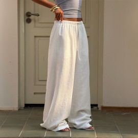 Women Clothing Spring Summe Vacation Office Casual All Matching Simple Trousersr