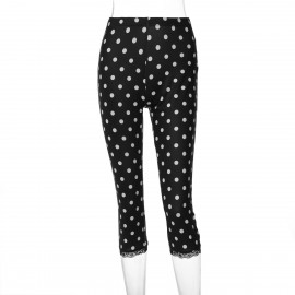 Women Clothing Summer Printed Fashionable Casual All Match Low Waist Tight Cropped Pants