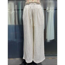 Idle Small Casual Draping Effect Figure Flattering Culotte A line Design Loose High Waist Slim Fit Wide Legged Pants