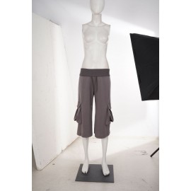 Street Work Clothes Pocket Waist Drawstring Straight Cropped Pants Casual Laid Back Loose Wide Leg Pants