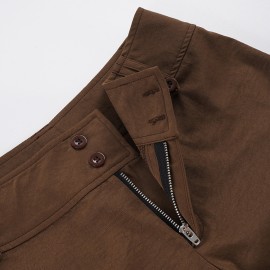 Retro Casual Pocket Maillard Low Waist Straight Short Pants Street Lazy Drooping Wide Leg Pants