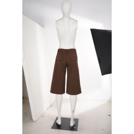 Retro Casual Pocket Maillard Low Waist Straight Short Pants Street Lazy Drooping Wide Leg Pants