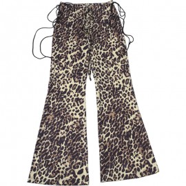 Summer Women Clothing Sexy Low Waist Leopard Print Slim Fit Wide Leg Pants for Women