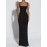 Women Clothing Dress Sequin Sling Evening Dress Dinner Sexy Dress Slim Fit Backless Maxi Dress