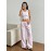Summer Women All Matching Striped Loose Casual Elastic Waist Draping Effect Straight Mopping Pants