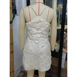 Women Clothing Sexy Backless Spaghetti Straps Sequ Dress Party Dress