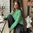 Casual Fresh Air Polo Collar Stripes Shirt for Women
