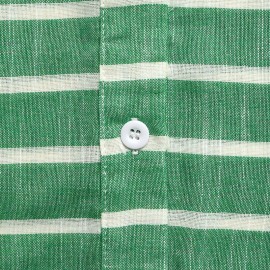 Casual Fresh Air Polo Collar Stripes Shirt for Women
