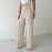 Casual Trousers for Women Autumn High Waist Metal Decoration Straight Leg Pants