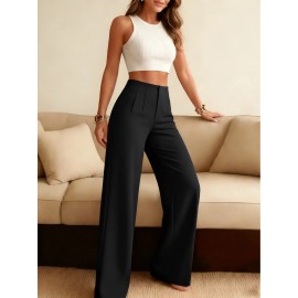High Waist Drooping Casual Black Work Pant Light Luxury Mopping Floor Wide Legged Straight Leg Pants