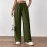 Summer Popular Casual Pants Loose Pockets Elastic Wide Leg Trousers for Women