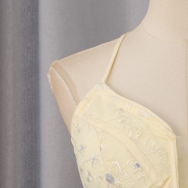 Sexy Socialite Dress Autumn Embroidered Voile Sling Slim Slimming Dress Women Clothing