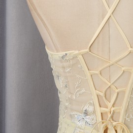 Sexy Socialite Dress Autumn Embroidered Voile Sling Slim Slimming Dress Women Clothing