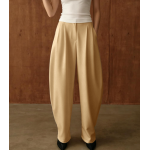 Women Supply Solid Color Professional Casual High Street Wide Leg Pants