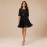 Sequined Short Sleeve A line Dress Cocktail Women Short Dress
