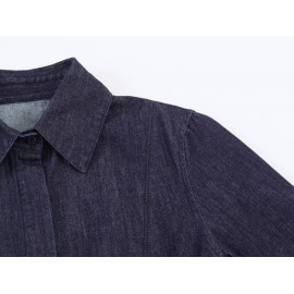 Women Clothing Top Short Skirt Hem Shirt