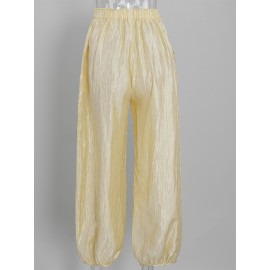 Bloomers Summer Streamer Trend Lazy Loose Casual Long Chiffon Pants