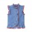 Women Clothing Graceful Fashionable Stand Collar Sleeveless Striped Layered Shirt