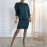 Single Casual Office round Neck Long Sleeve Short Dress