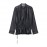 Autumn Women Clothing Fashionable All Match Long Sleeve round Neck Double Breasted Vertical Shirt Top