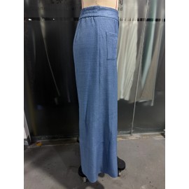 Women Figure Flattering Culotte Slim Wide Leg Design Loose Casual Pants