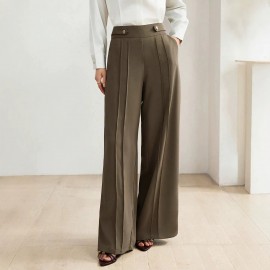 Retro Slimming Light Luxury Wide Leg Design Loose Casual Pants High Waist Mopping Drooping Straight Pants