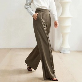 Retro Slimming Light Luxury Wide Leg Design Loose Casual Pants High Waist Mopping Drooping Straight Pants