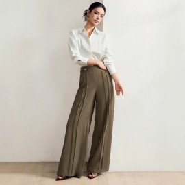Retro Slimming Light Luxury Wide Leg Design Loose Casual Pants High Waist Mopping Drooping Straight Pants