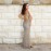 Women Elegant Halter Backless Split Drilling Dress