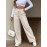Casual Office Faux Waist Drawstring Suit Wide Leg Bottoms Women Clothing Autumn Winter