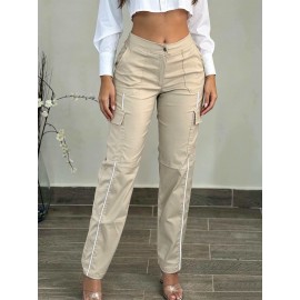 Street Casual White Line Workwear Women Clothing Autumn Winter