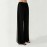 Women Clothing Autumn Black Ribbon Bootcut Trousers Women Slimming Casual All Matching Bell Bottom Pants