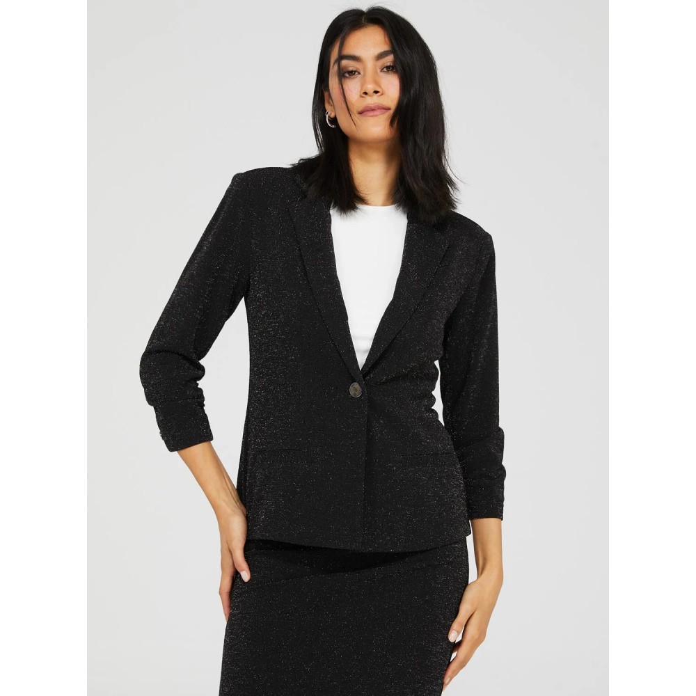 3/4 Sleeve Shimmer Blazer